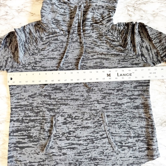 Maurices Gray & Black Lightweight Striped Hoodie Sweater - Picture 7 of 7